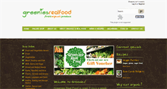 Desktop Screenshot of greeniesrealfood.com.au